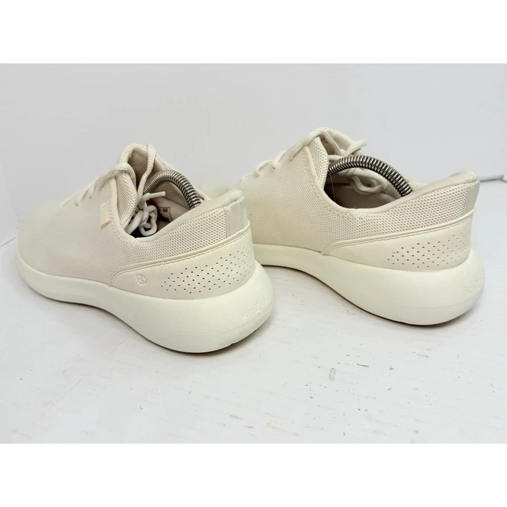 Kizik Madrid Eco Knit Hands Free Sneakers Men's 9 Women's 10.5 Cream